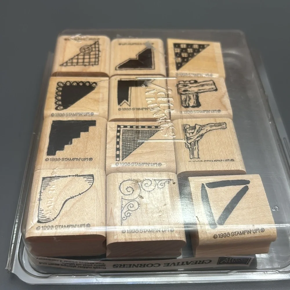 Vintage Stampin Up Creative Corners Stamp Set 1998 Lot of 12 brand new